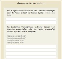 Generator für robots.txt