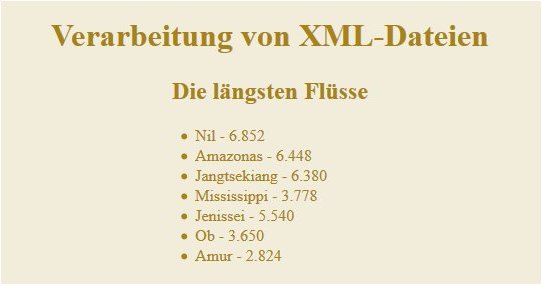 Ausgabe von XML-Daten